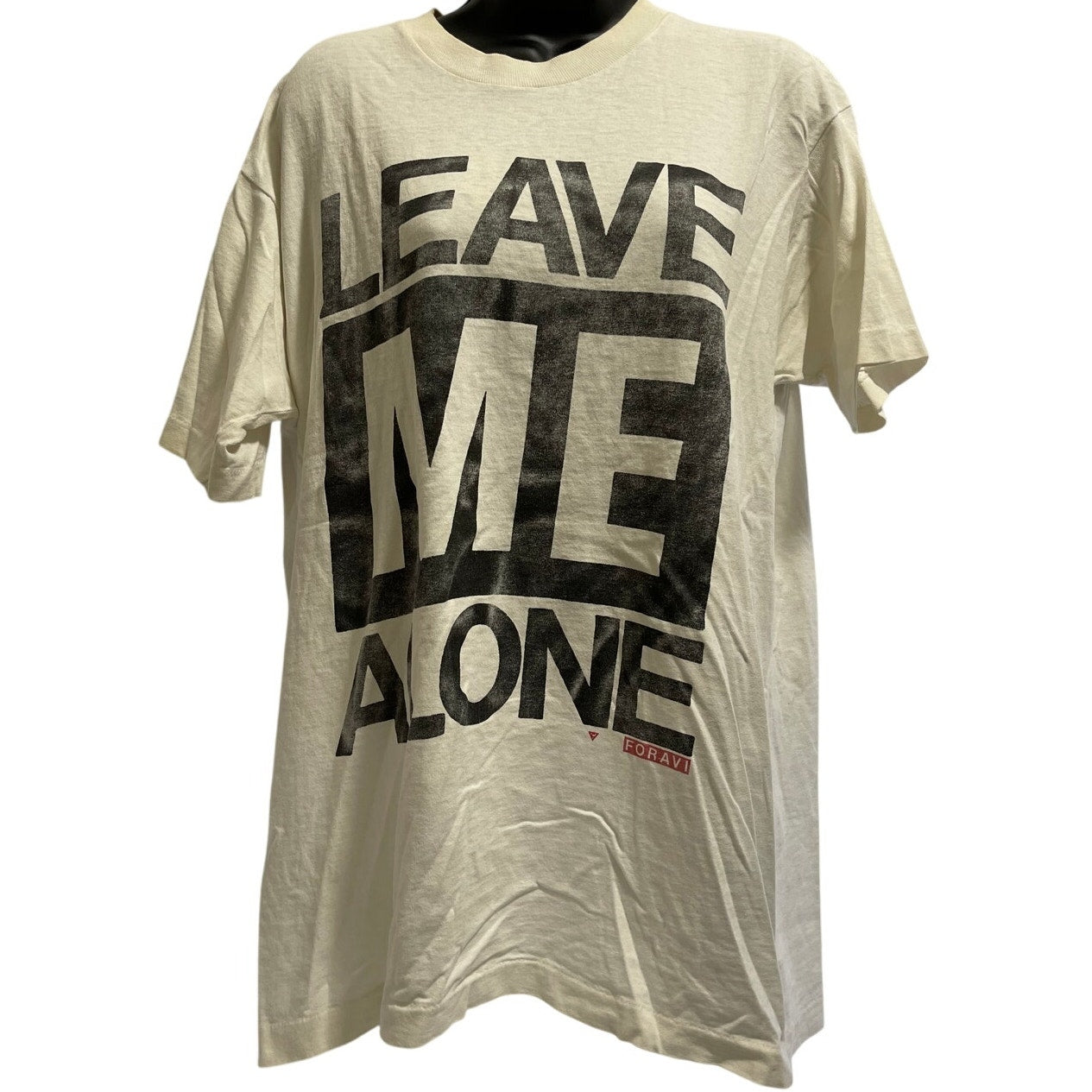 Vintage 1980's Foravi New York "Leave Me Alone" Graphic T-Shirt Free Beat