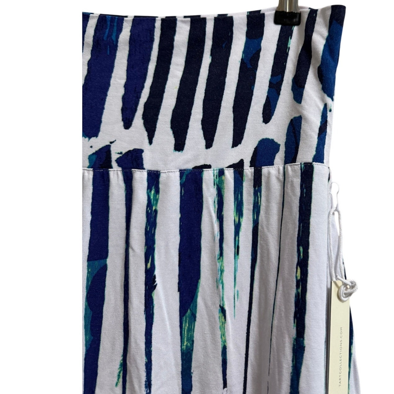 Tart Collections Blue Green Abstract Print Pencil Midi Skirt -Size XS- NWT