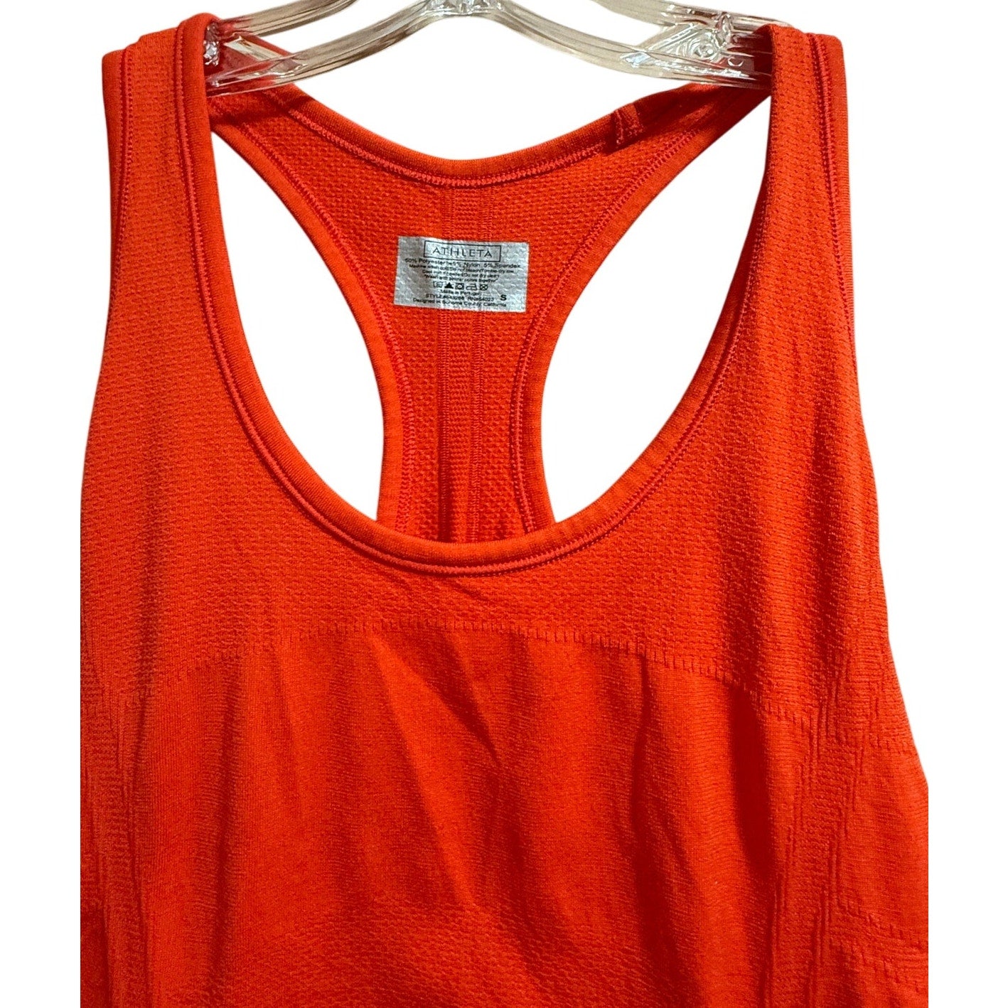 Athleta Racerback Athletic Tank Top - Size Small - Orange