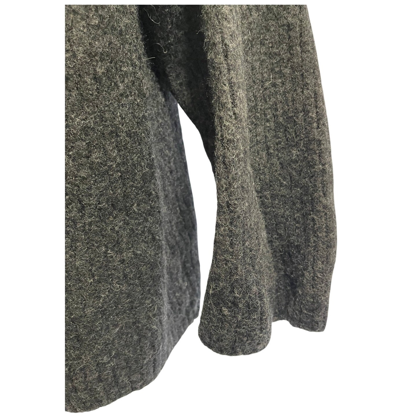 Vintage Peruvian Connection Wool & Baby Alpaca Gray Cardigan - Size Small