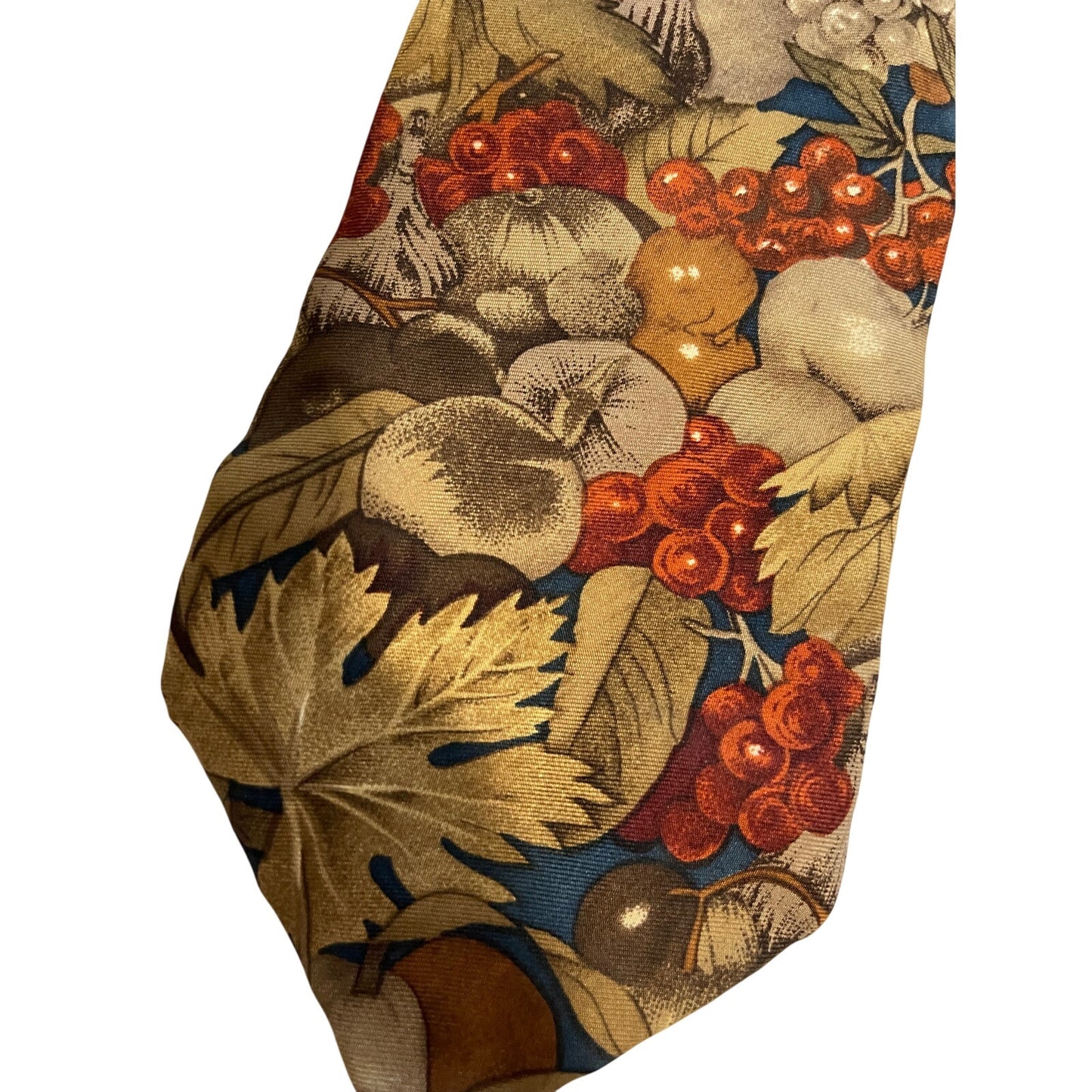 Vintage Pierre Cardin Fall Harvest Print Necktie Men's Tie 100% Silk