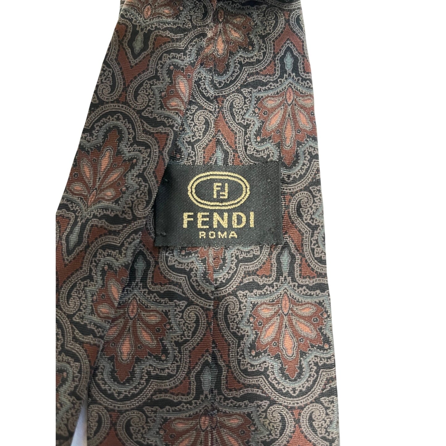 Vintage Fendi Retro Designer Necktie Men's Tie Retro