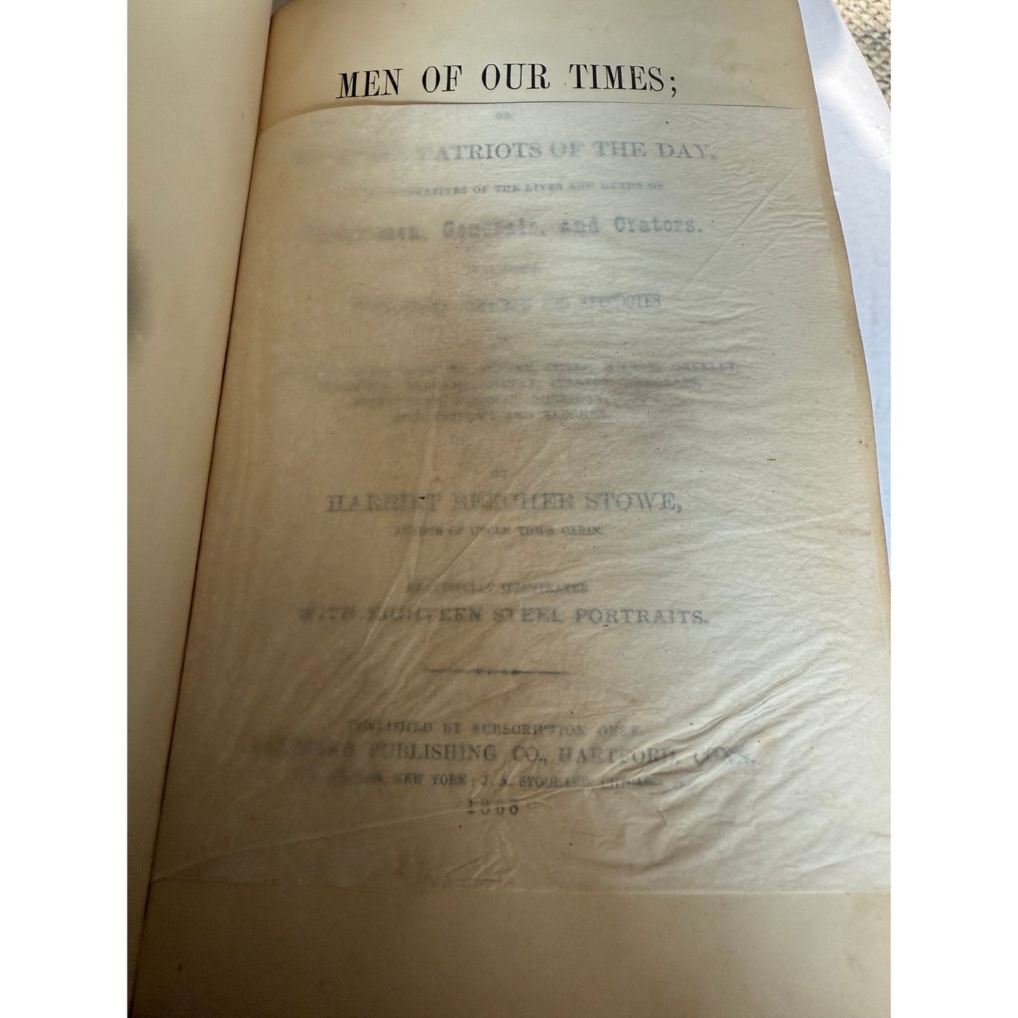 Men of Our Times - Harriet Beecher Stowe - 1868 - Hardcover - Antique