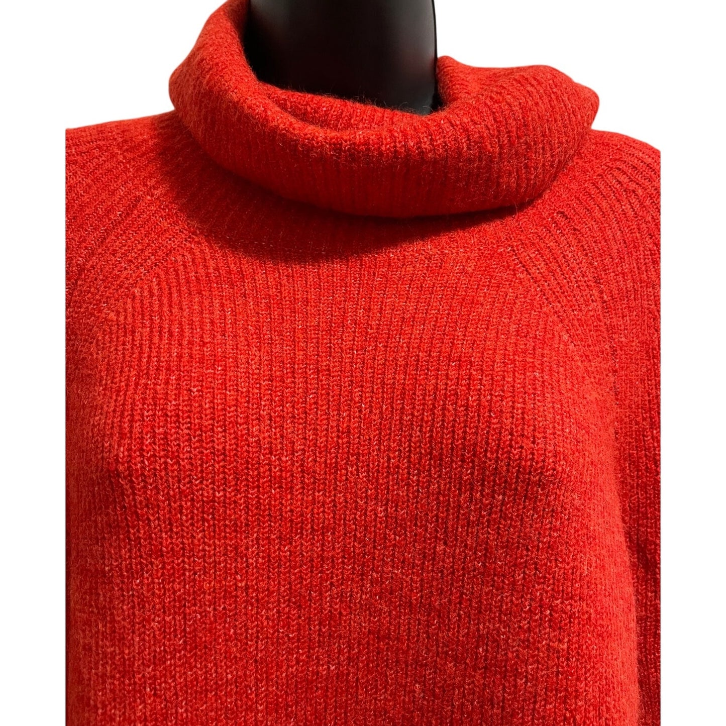 NWT Ann Taylor The Loft Burnt Orange Turtleneck Sweater Dress Size Medium