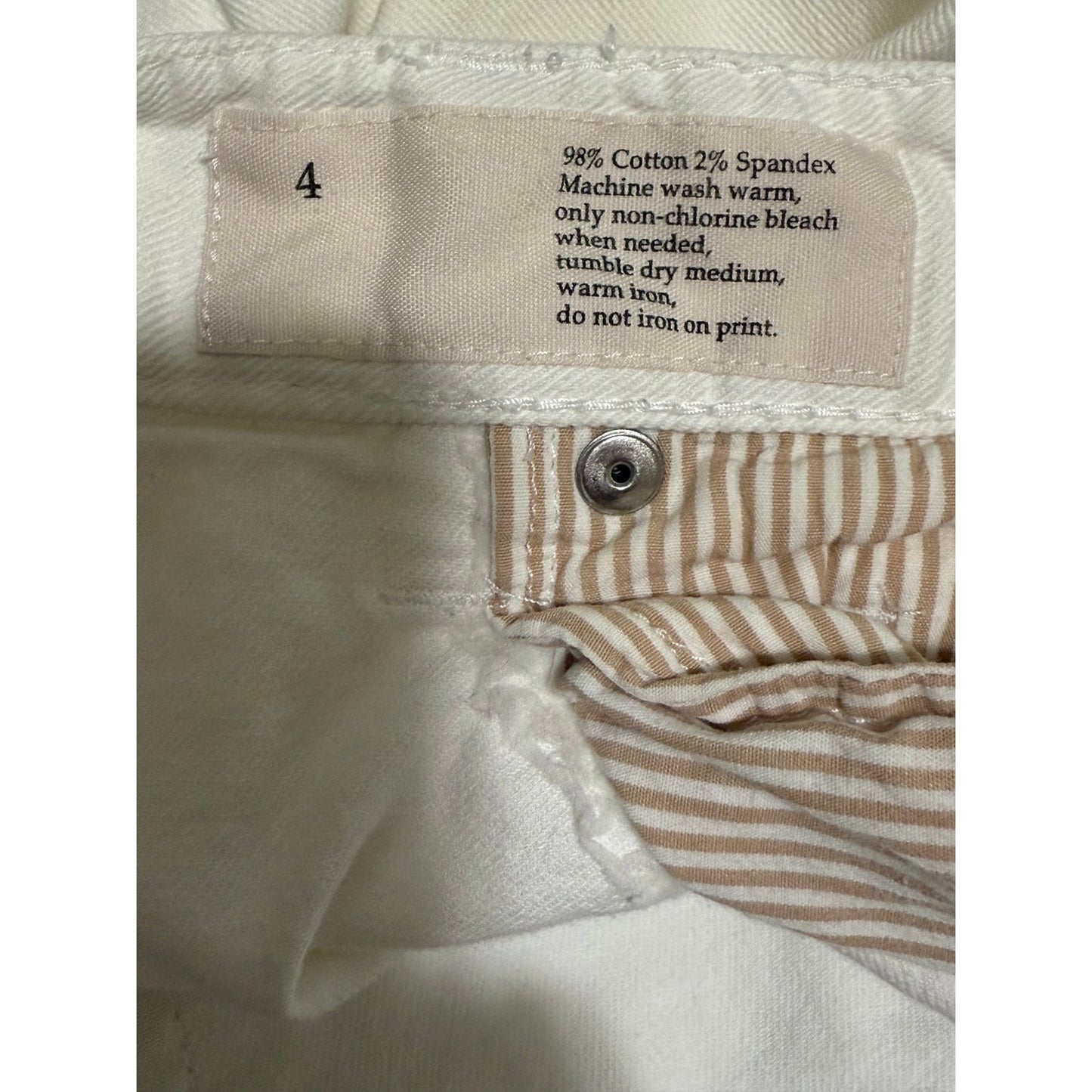 Ann Taylor The Loft Modern Slim White Denim Jeans - Size 4