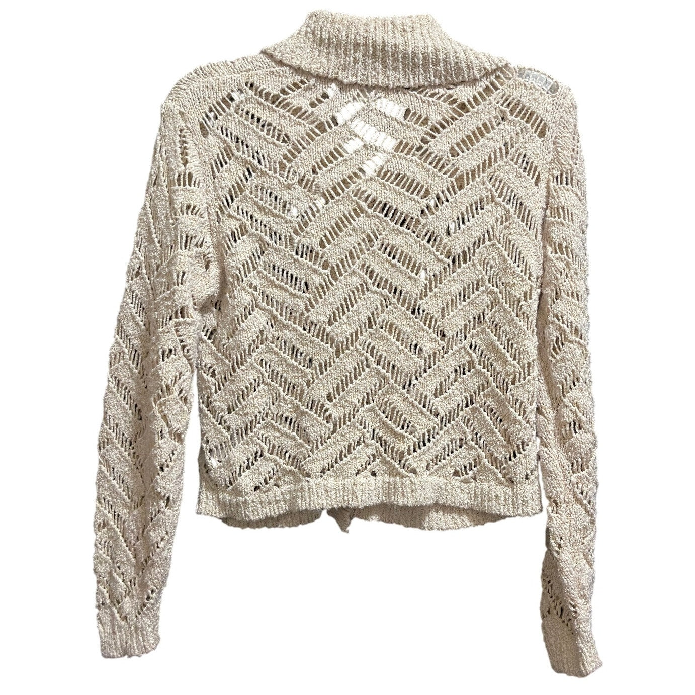 Cleo + Wolf Beige Open Knit Size Small Cardigan Sweater