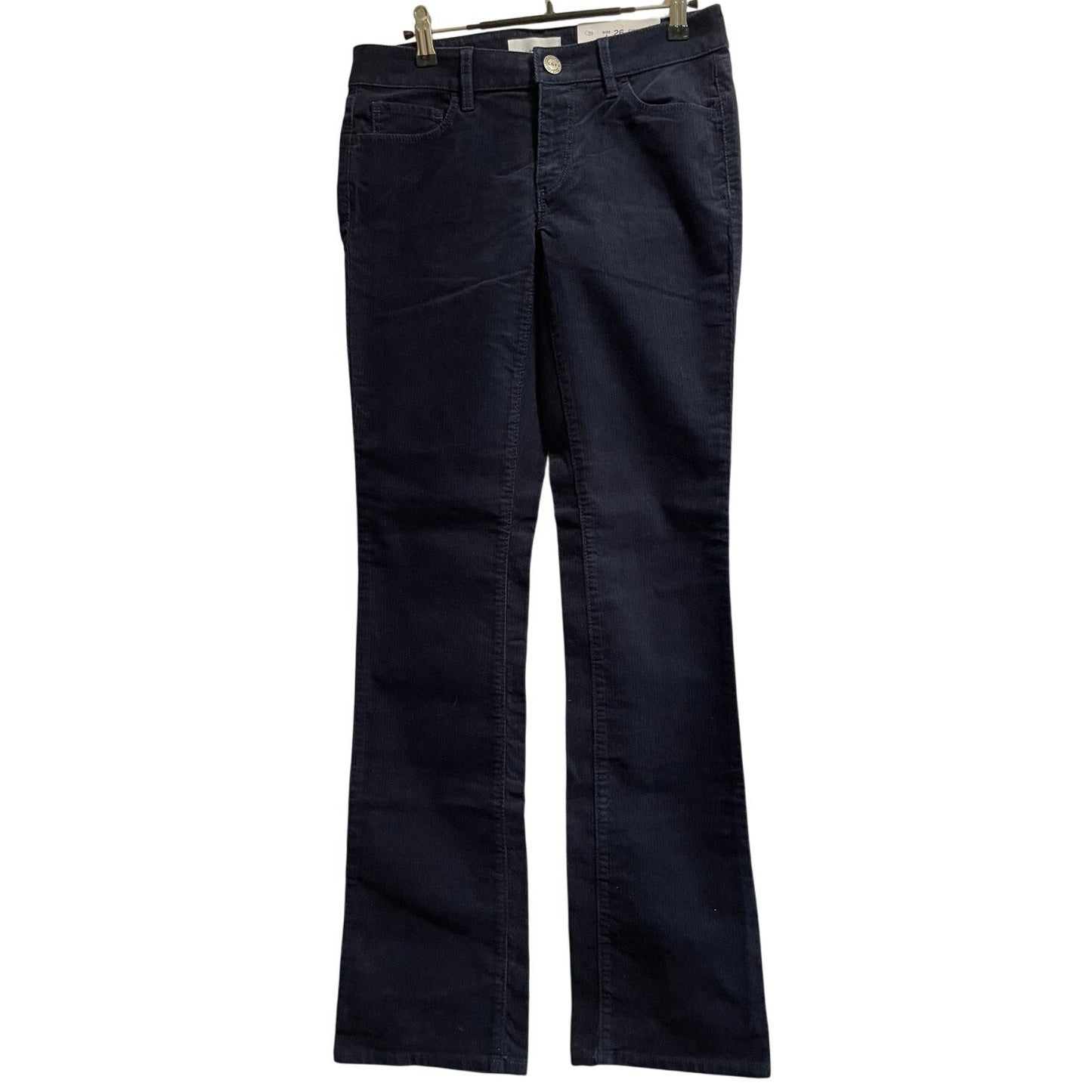 NWT Ann Taylor The Loft Dark Navy Corduroy Curvy Bootcut Jeans Size 26