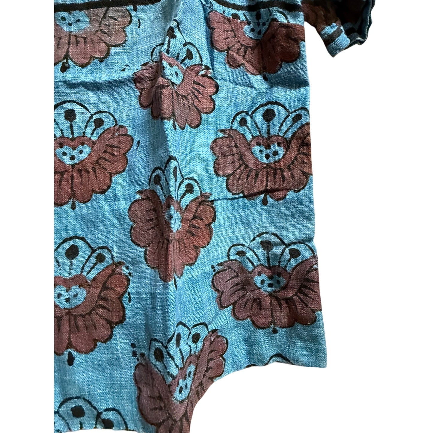 Vintage Retro Cymbeline Floral Boho Cropped Blouse - Small