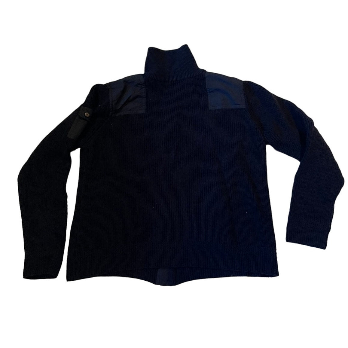 L-RL - Ralph Lauren Active - Black Knit Jacket 100% Cotton - Women's XL