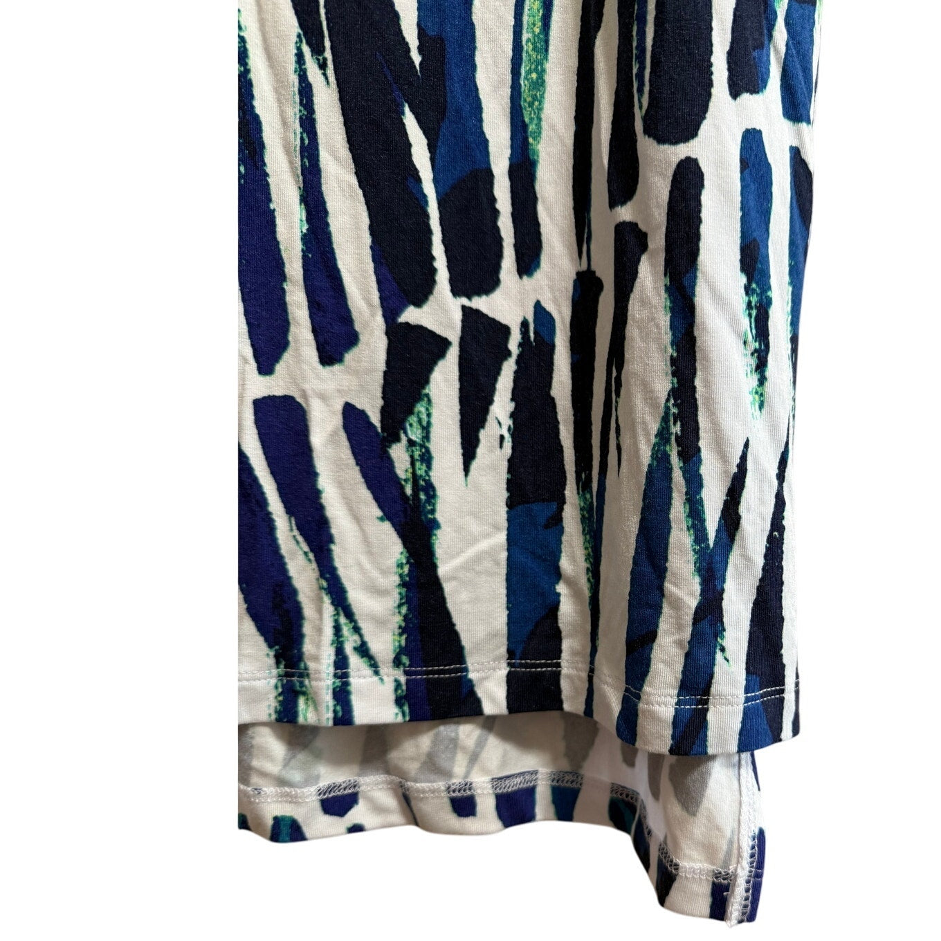 Tart Collections Blue Green Abstract Print Pencil Midi Skirt -Size XS- NWT
