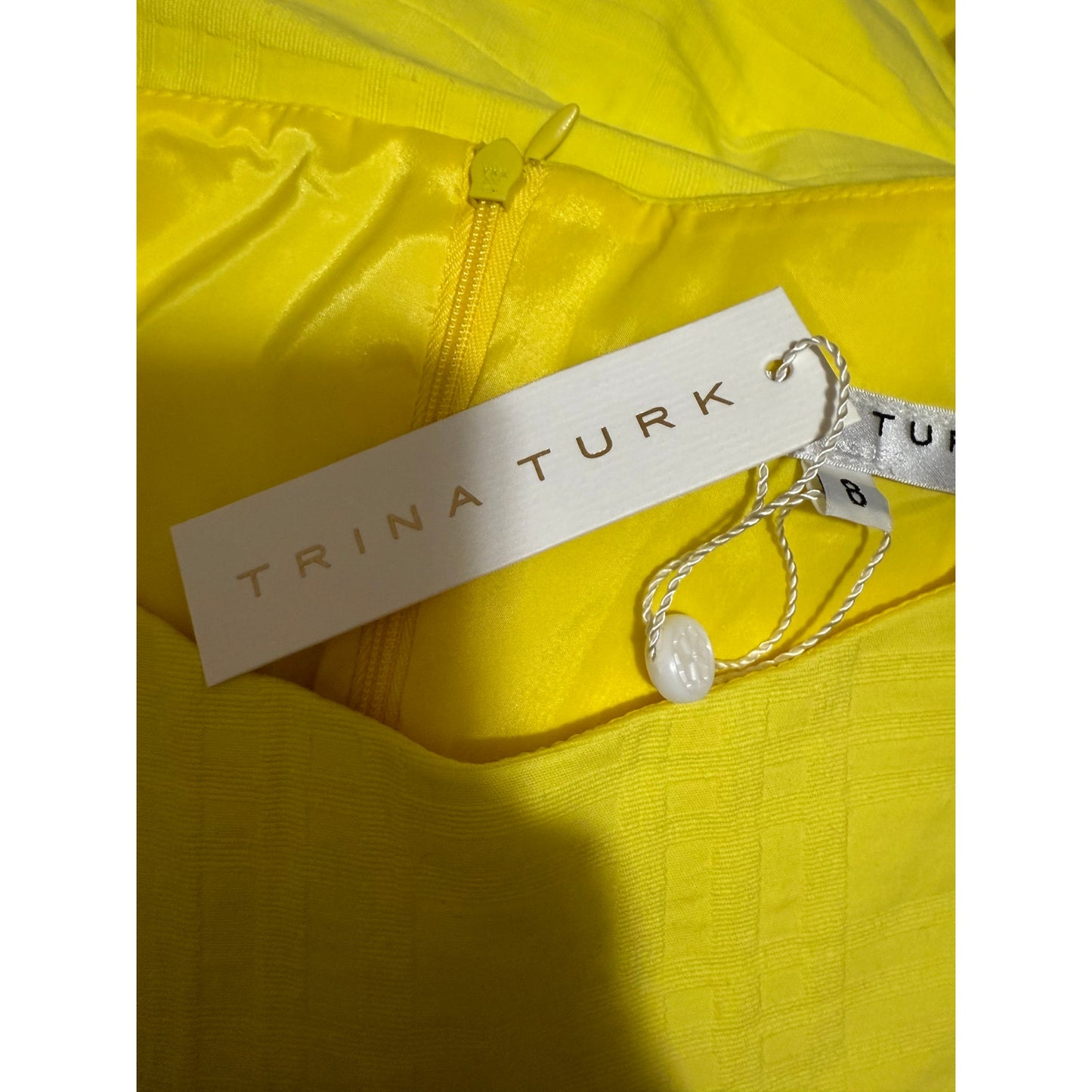 Trina Turk Yellow Atrina Dress - Sleeveless - Midi - Size 8 - NWT - $328 MSRP