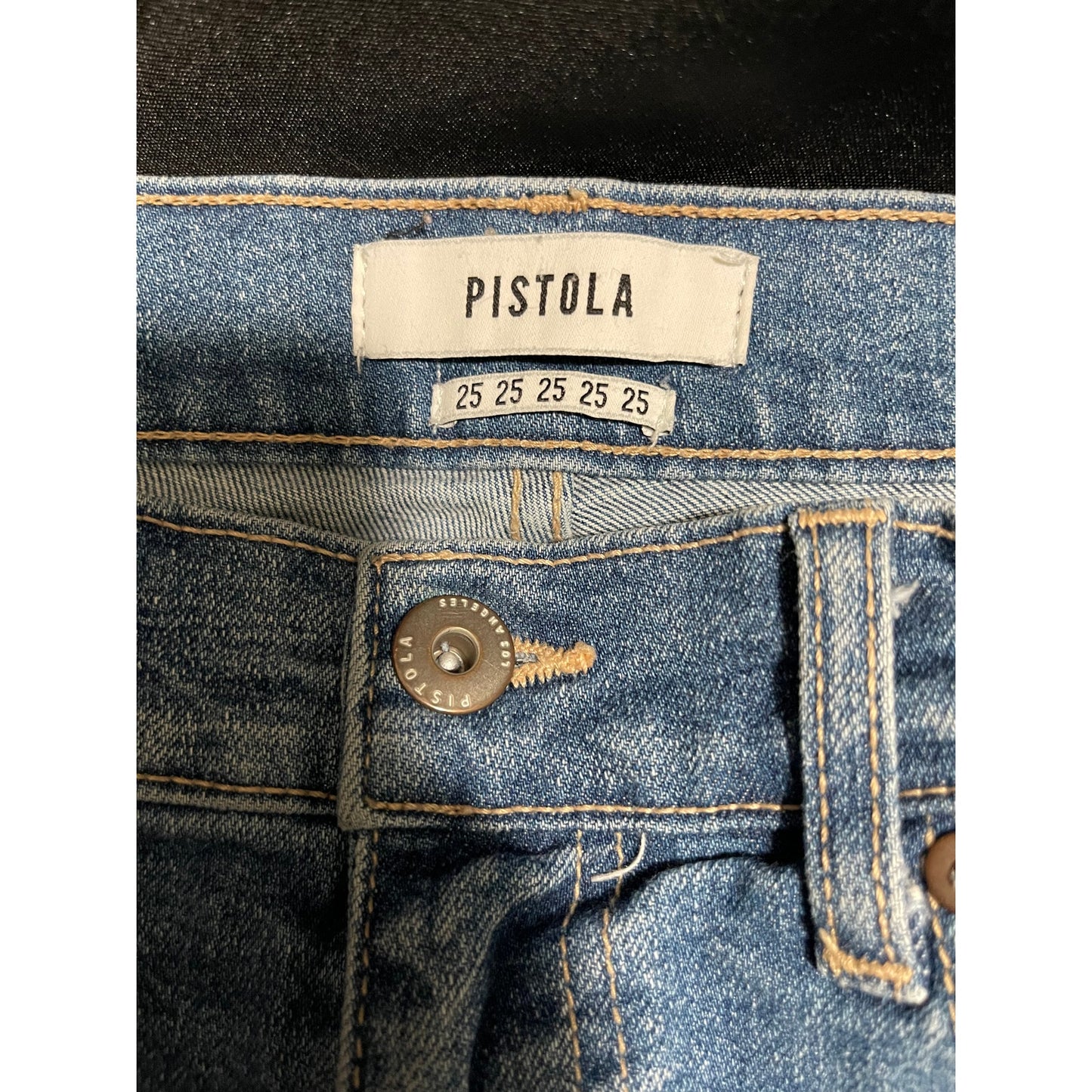 Pistola Size 25 Distressed Frayed Hem Denim Jeans
