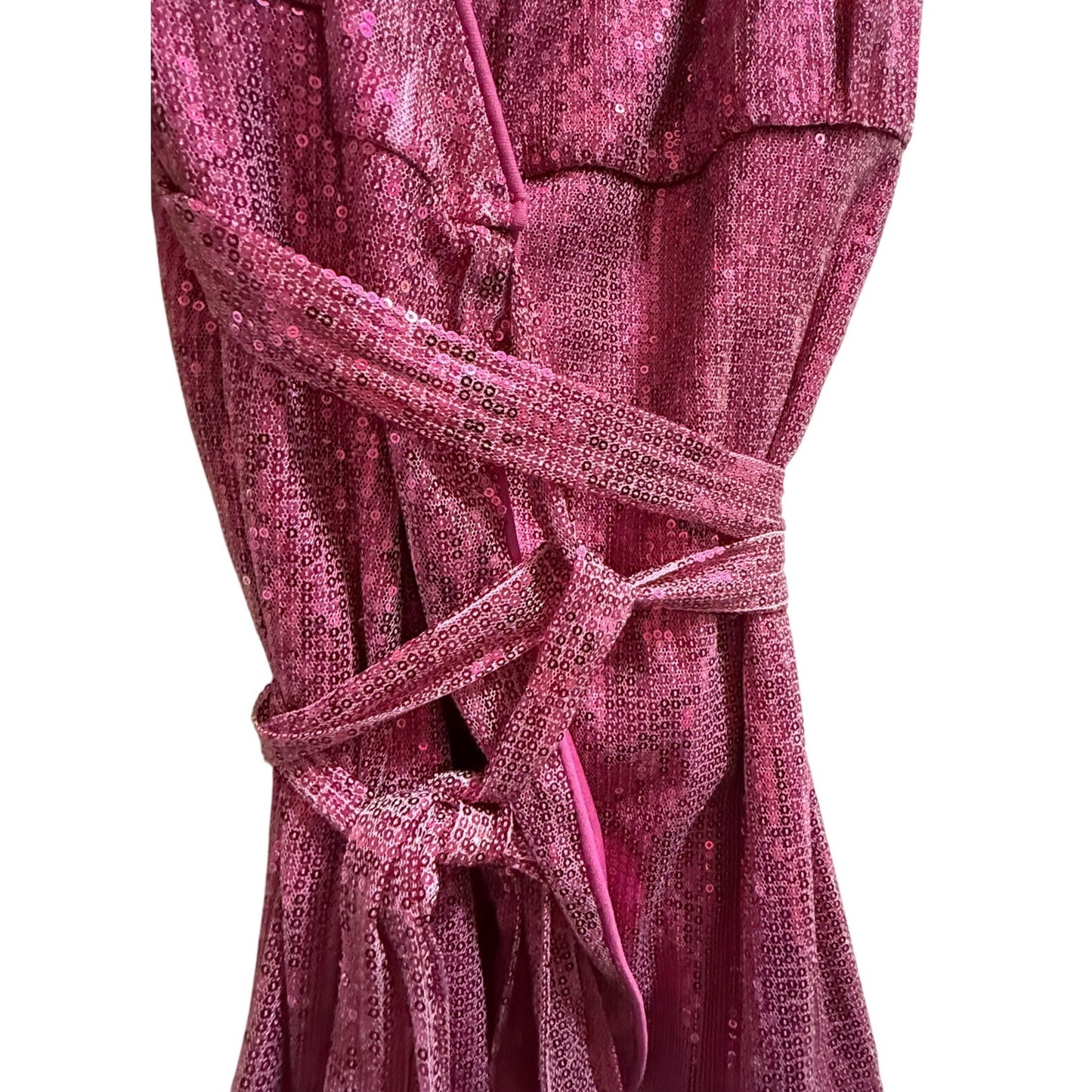 Superdown x Draya Michele Pink Sequin Wrap Blouse - Sleeveless - Medium - NWT