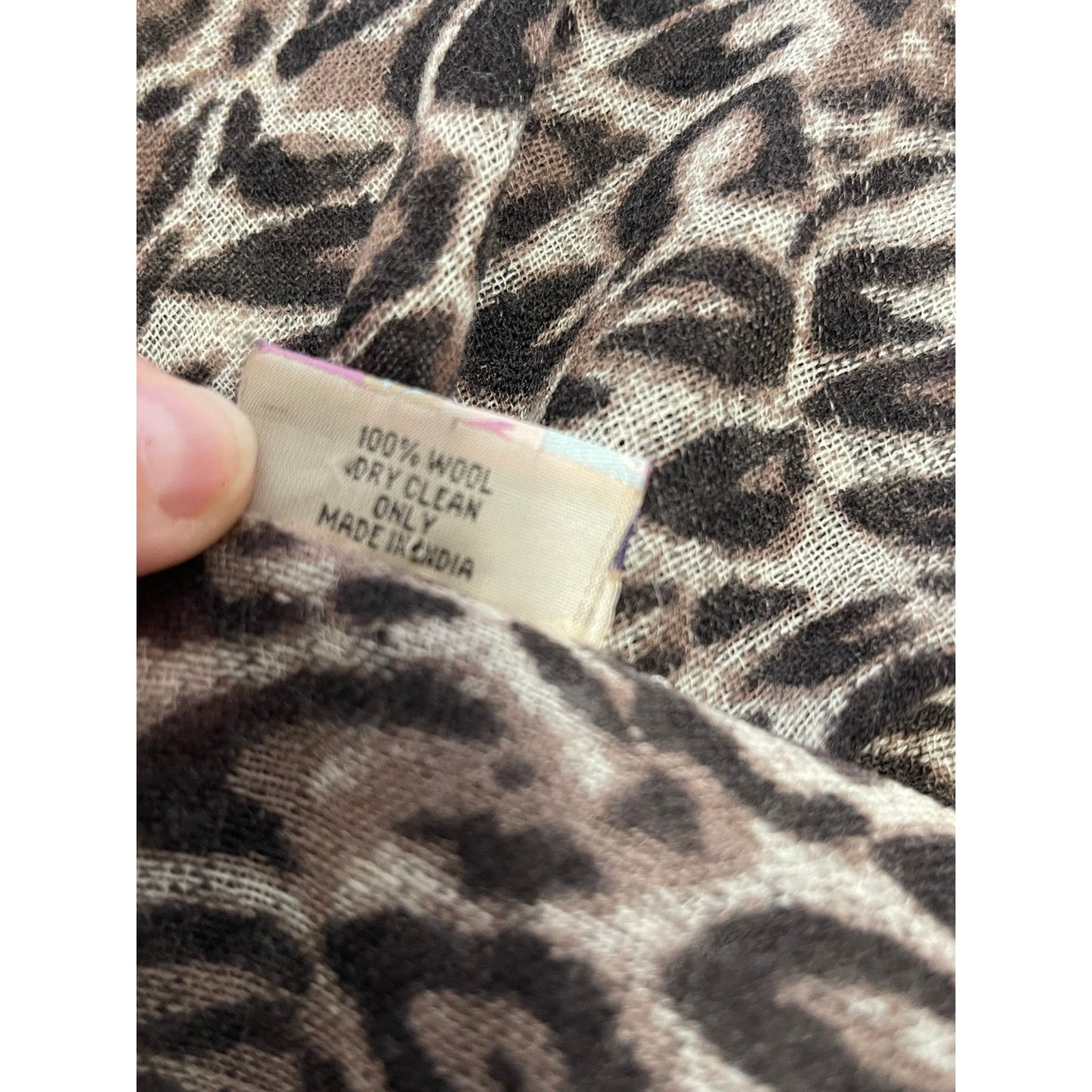 Bindya 100% Wool Animal Print Scarf
