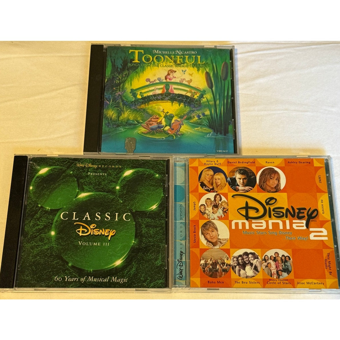 Disney CD Bundle - Classic Disney Volume 3, Disney Mania 2, Toonful CD's