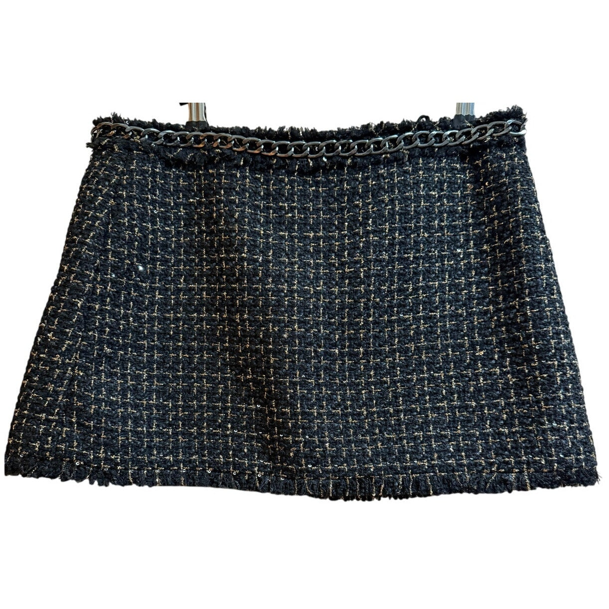 Alice & Olivia Black & Gold Knit Size 10 Mini Skirt - NWT - $295 MSRP