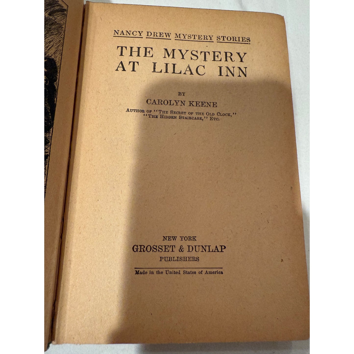 Nancy Drew - The Mystery at the Lilac Inn - Blue Tweed - 1930 - Hardcover