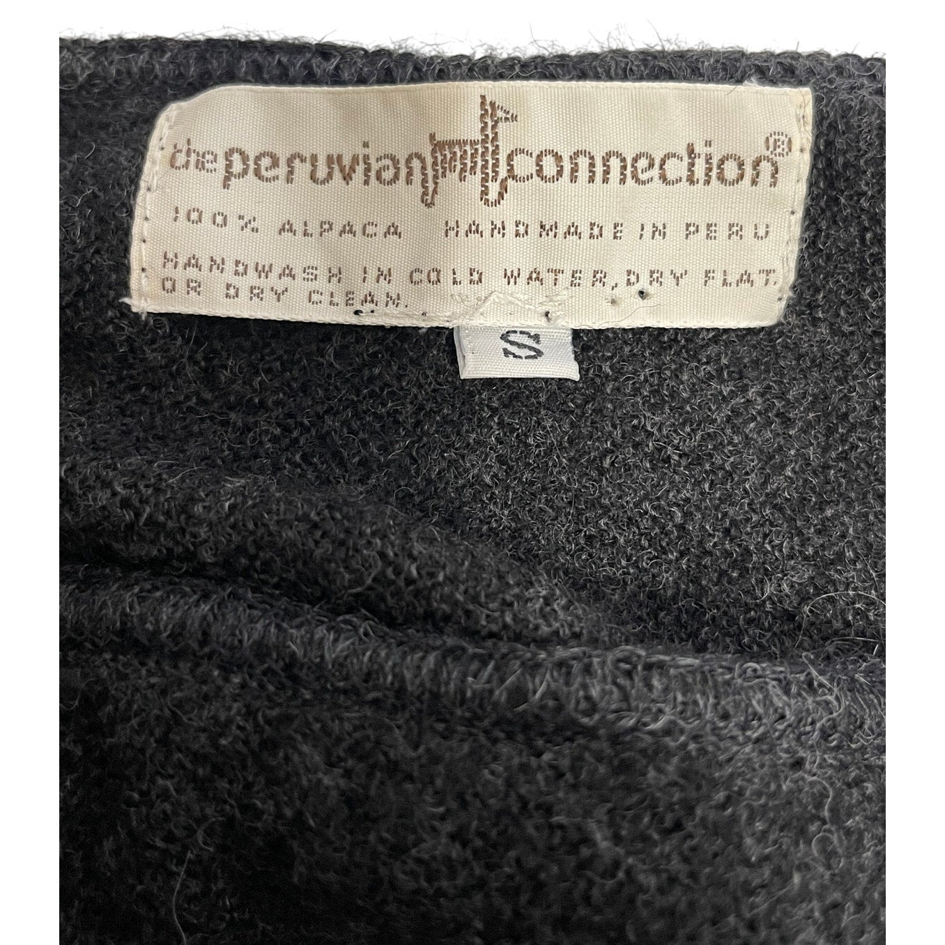 Vintage Peruvian Connection 100% Alpaca Gray Sweater - Size Small