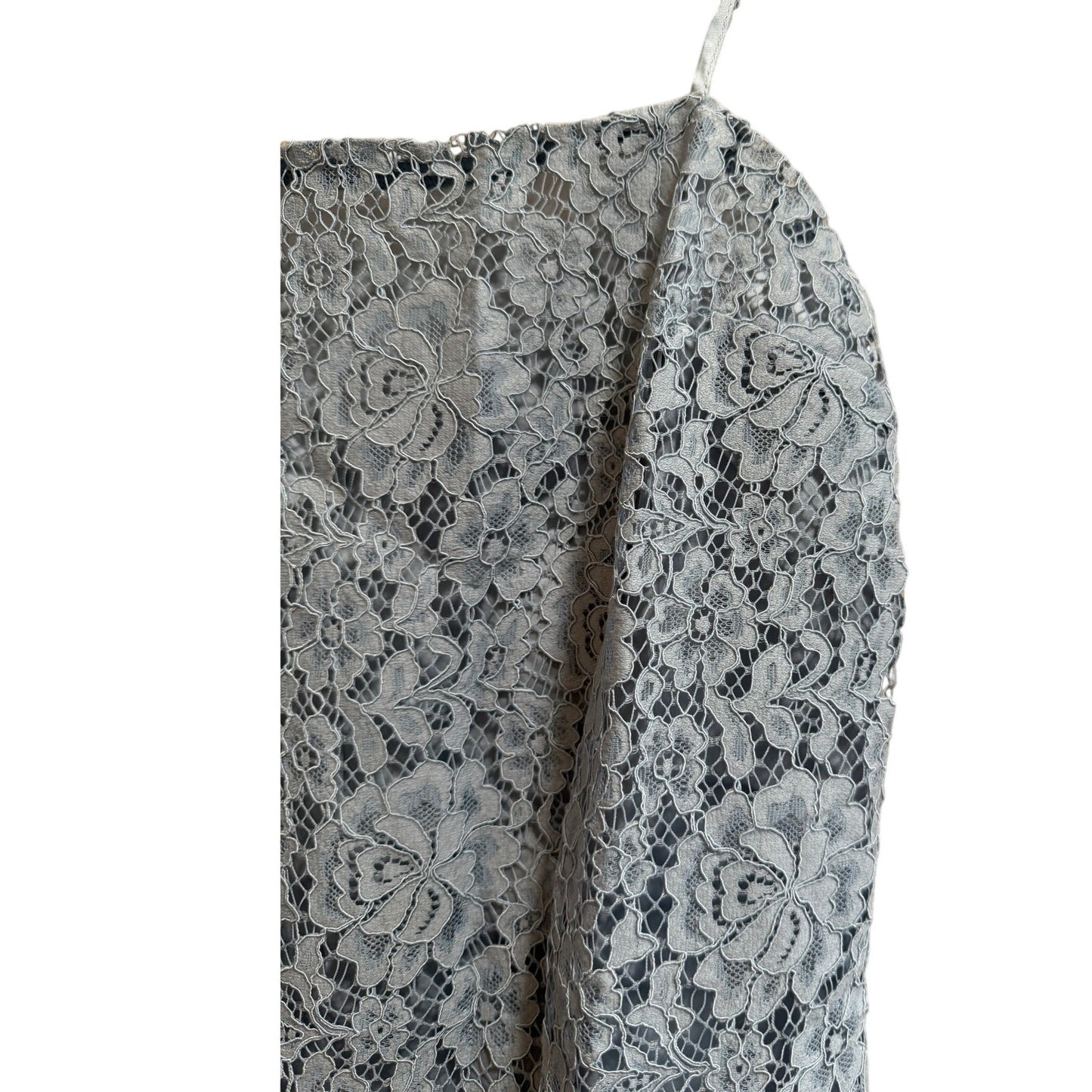 GAP Blue / Gray Lace Sleeveless Maxi / Midi Dress - Small Petite - NWT $98 MSRP