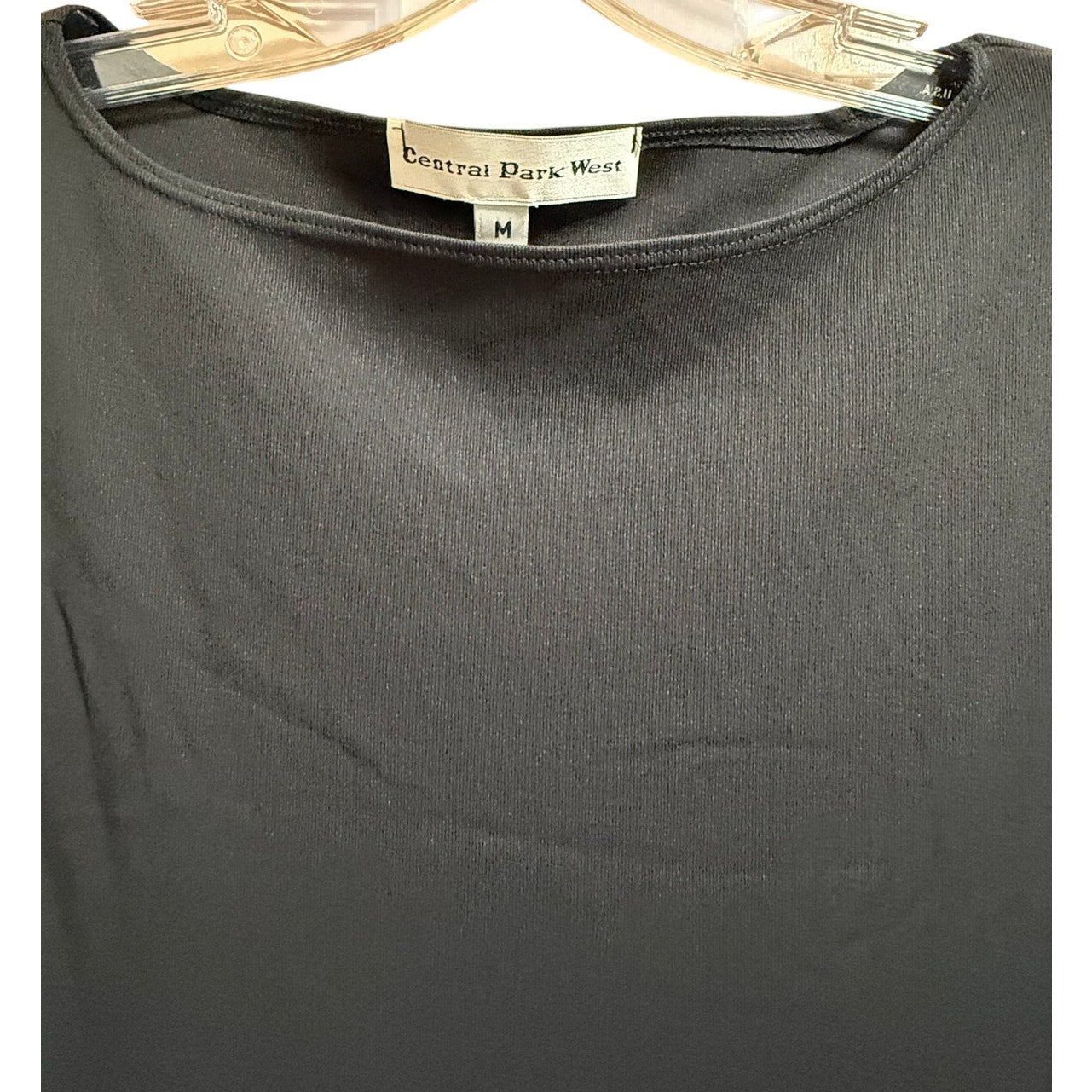 Central Park West 3/4 Sleeve Black Long Dress - Size Medium