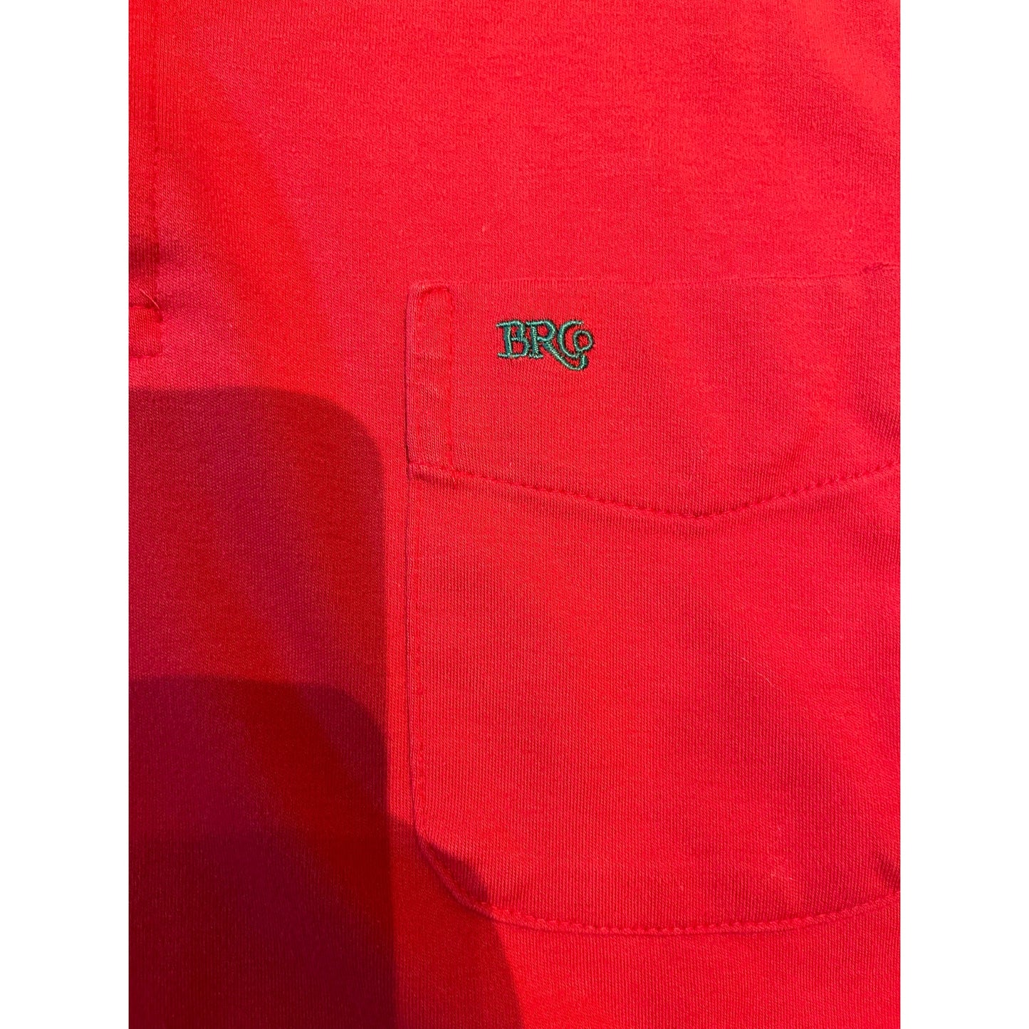 Vintage Bermuda Railway 100% Cotton Medium Red Polo Shirt Golf