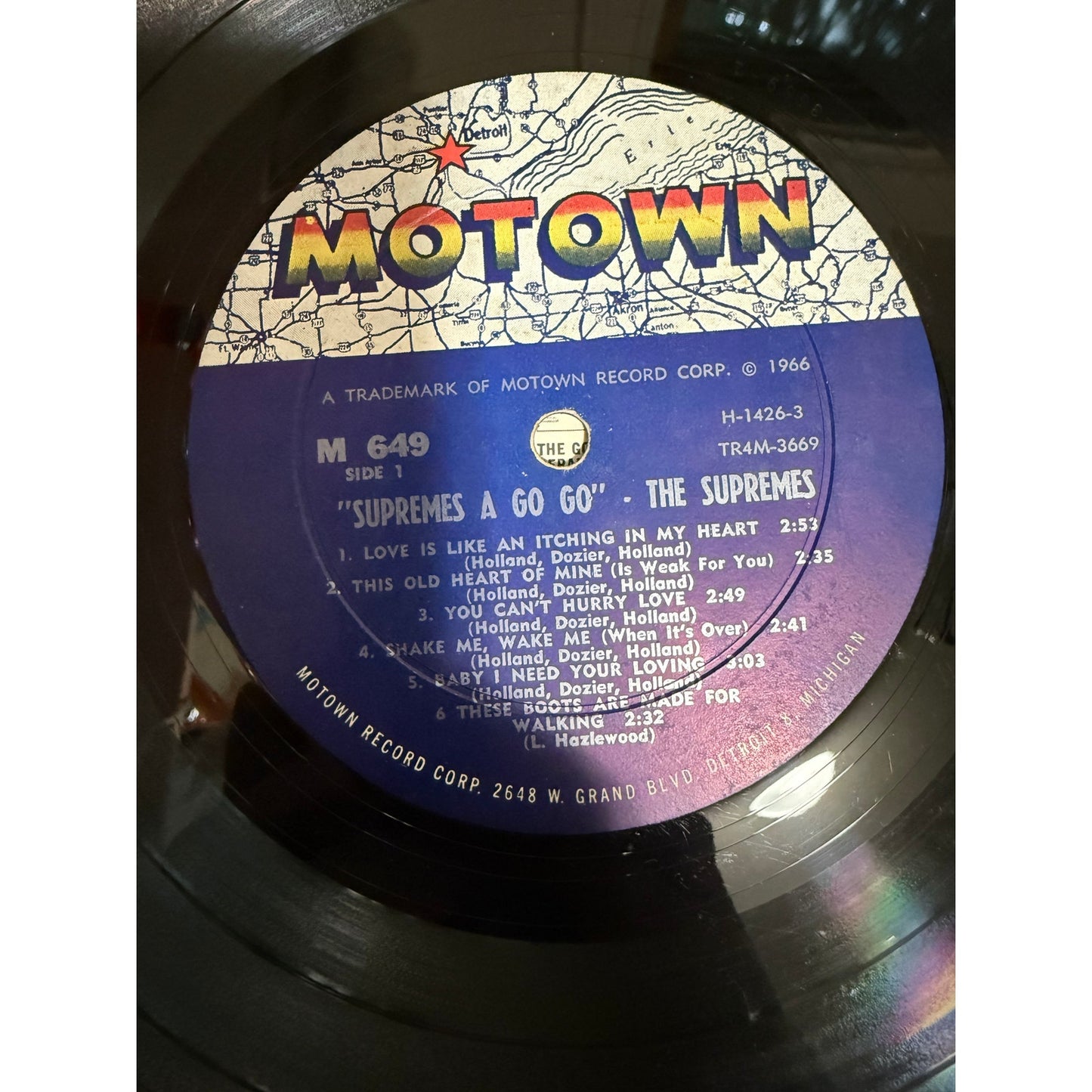 Diana Ross & The Supremes A Go Go Motown 1966 M-649 12" Vinyl Record