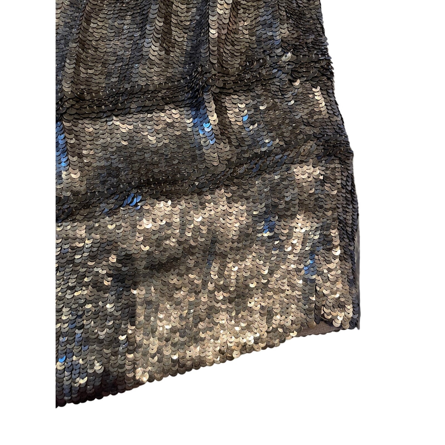Theory Roxanne Spread Sequined Mini Skirt - Size 4 - Silver