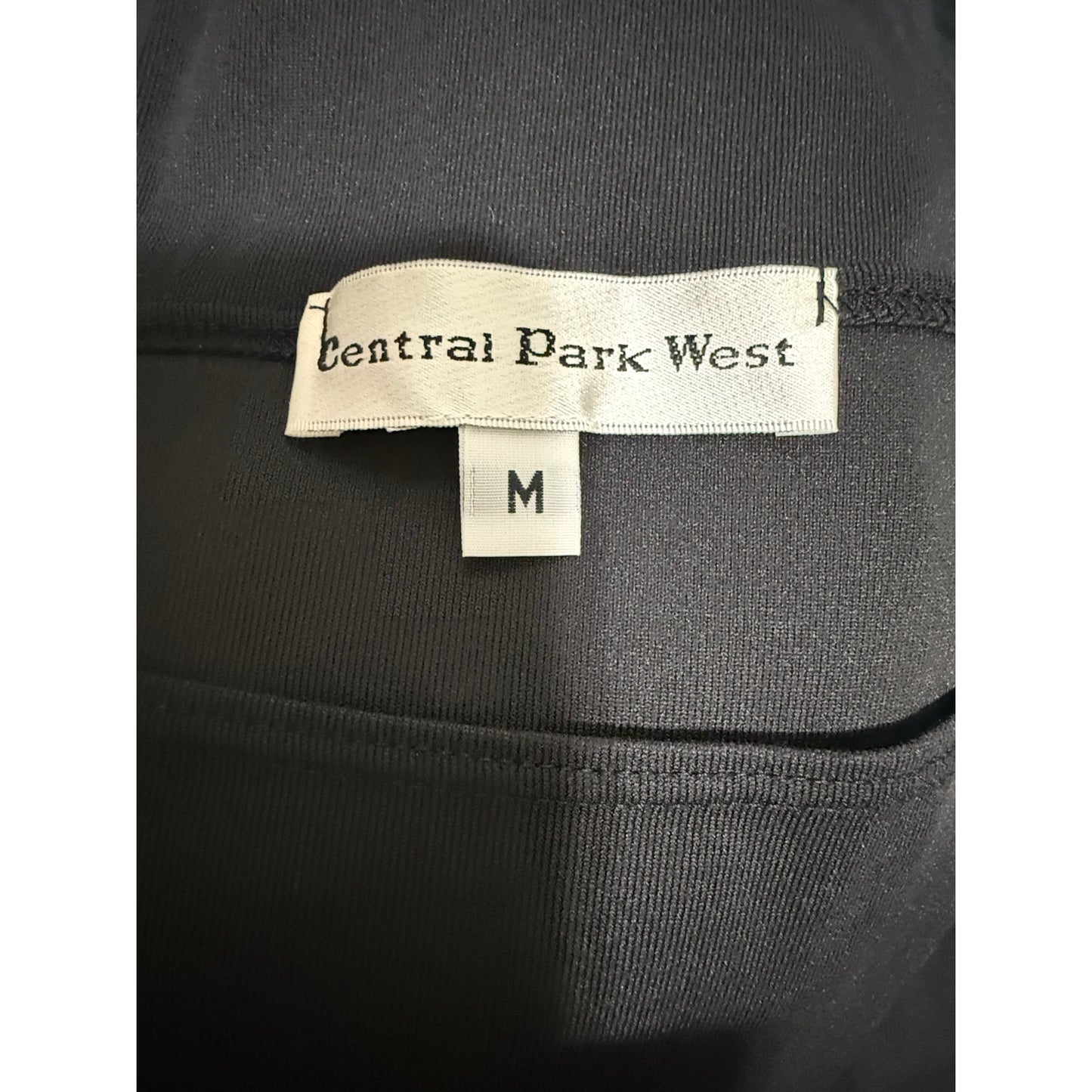 Central Park West 3/4 Sleeve Black Long Dress - Size Medium