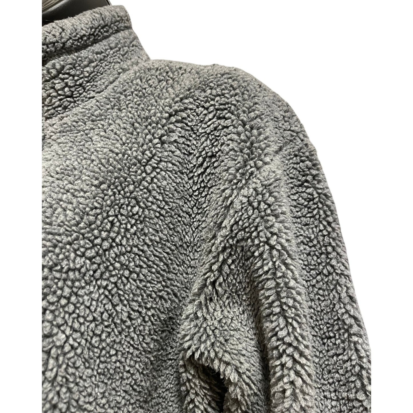 GAP Women's Size Medium Gray Full Zip Sherpa Jacket Long Sleeve