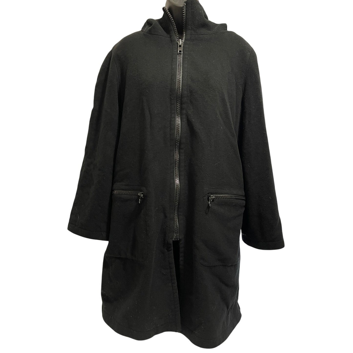 Marc Jacobs Black Hooded Sweatshirt Jacket - Heavy - Long Full Zip