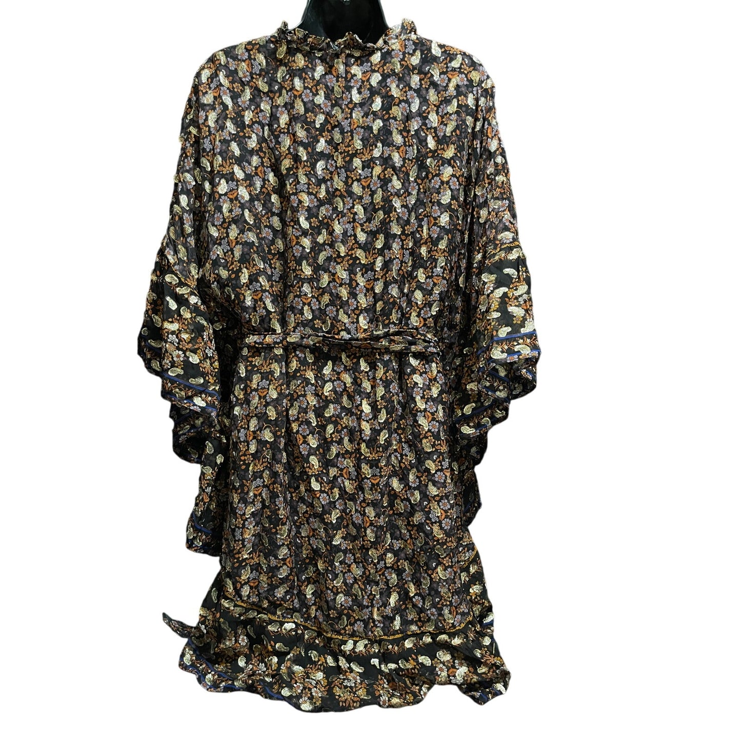 NWT Kobi Halperin Black Floral Boho Dress - Size Large - $598 MSRP