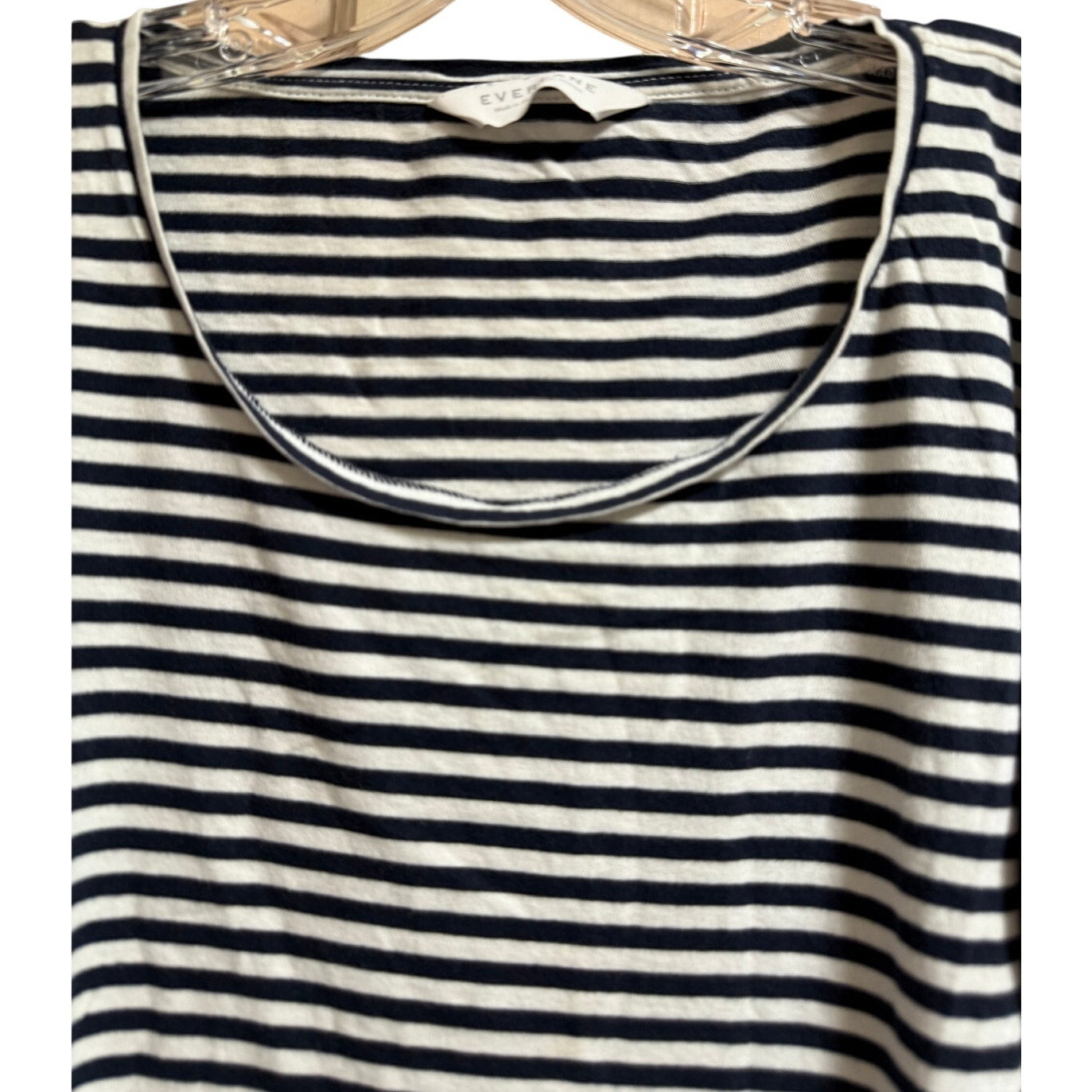 Everlane Navy White Nautical Stripe Short Sleeve Size Medium Mini Dress