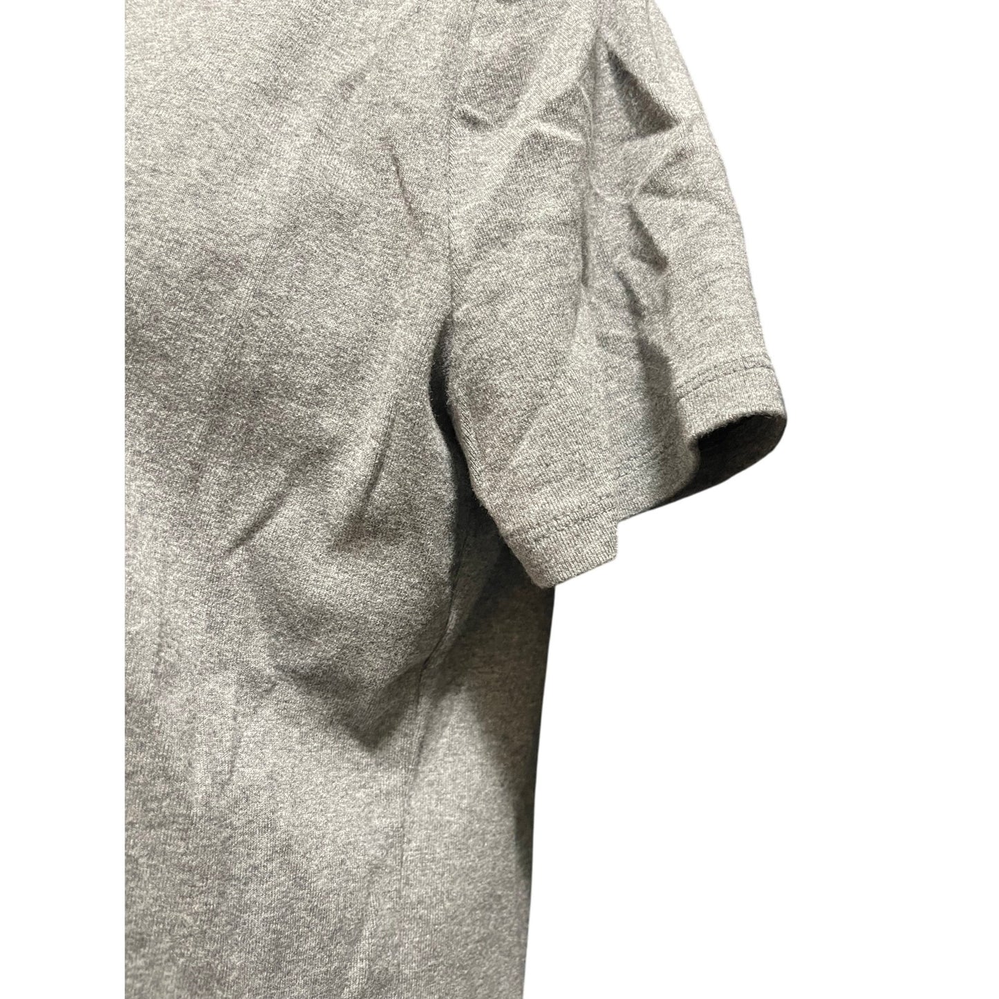 Jones New York Signature Gray T-Shirt - Size Large - Buttons on Shoulder