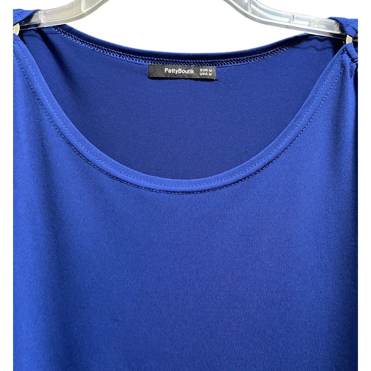 Patty Boutik (PattyBoutik) Dark Blue Cold Shoulder Blouse - Medium