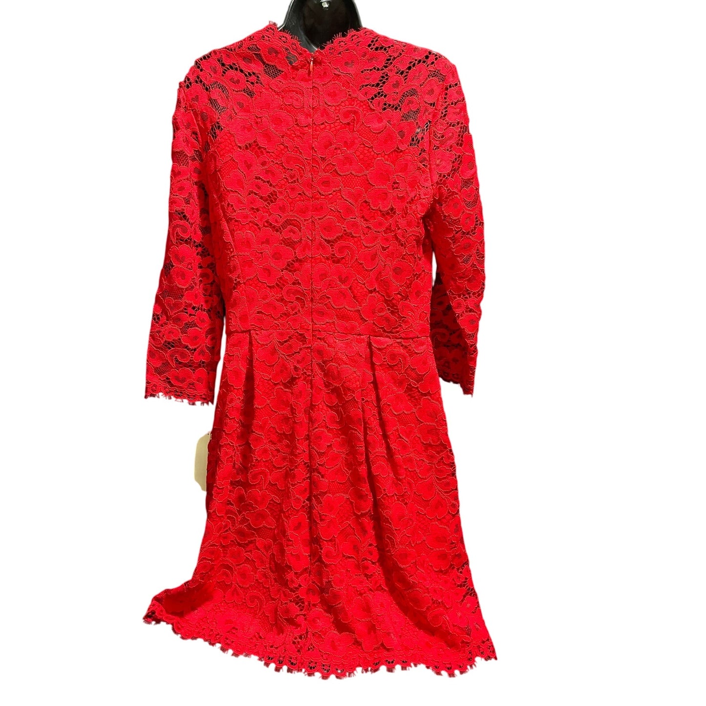 NWT Shoshanna Red Lace 3/4 Sleeve Midi Dress - Size 10