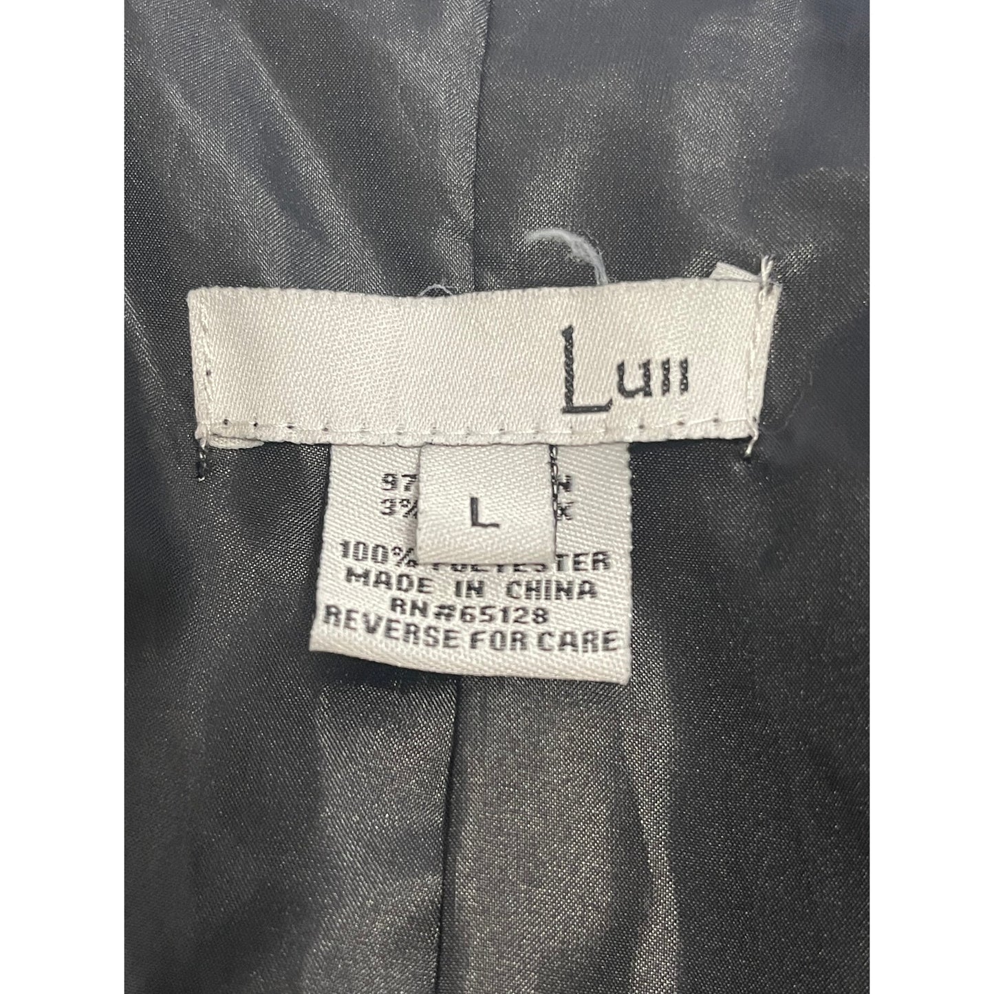 Anthropologie Luii Black and White Women's Trench Coat with Belt - Size Large