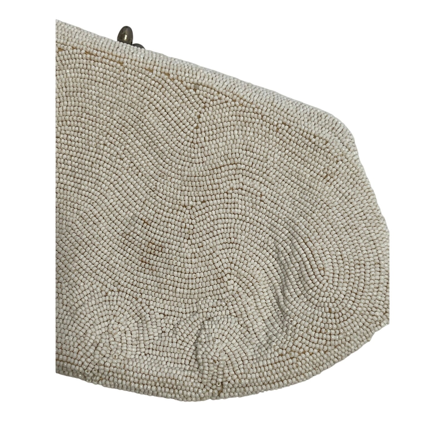 Vintage Julius Garfinckel & Co White Beaded Clutch