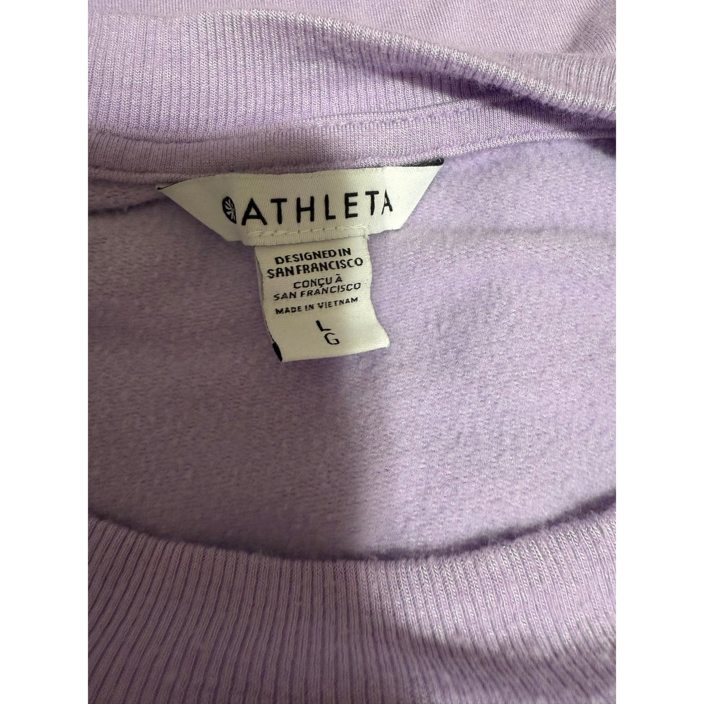 Athleta Lavender Coaster Luxe Sweatshirt - Long Sleeve - Large