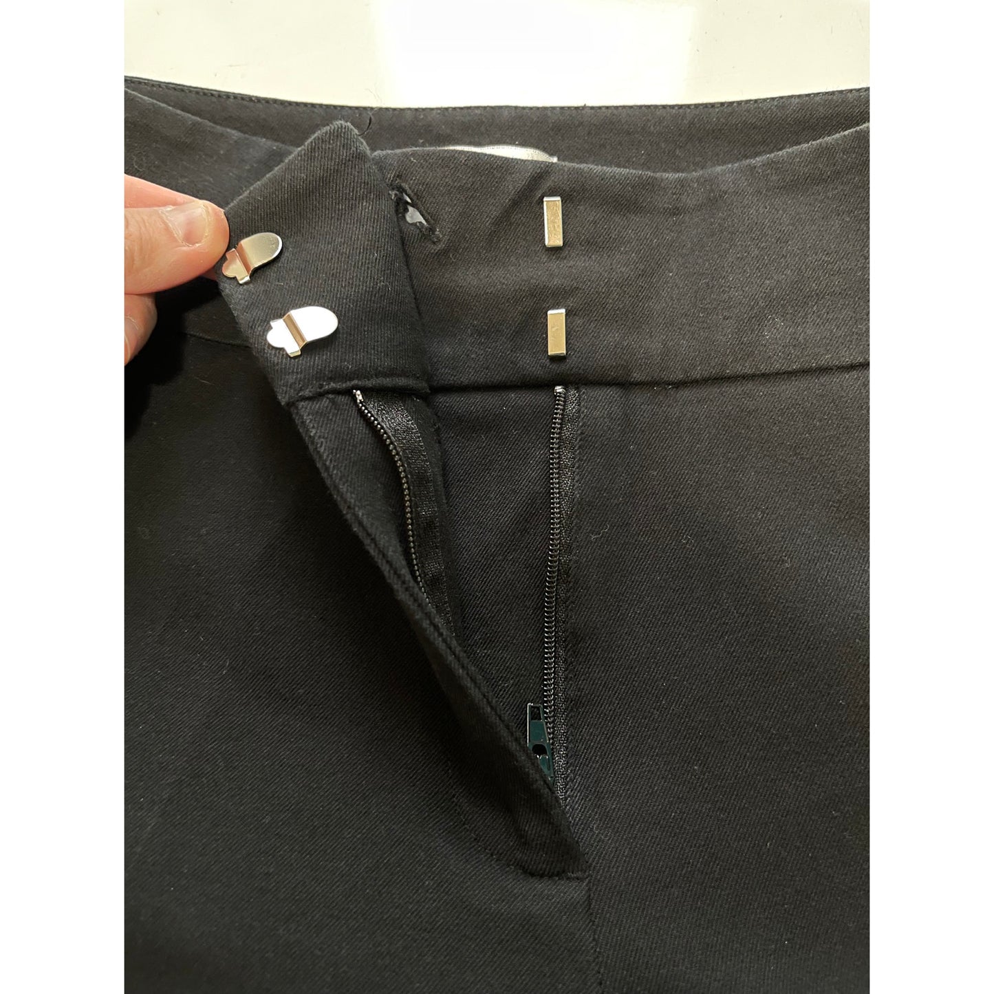 Chico's Size 10 Black Straight Dress Pants - Front Pleat