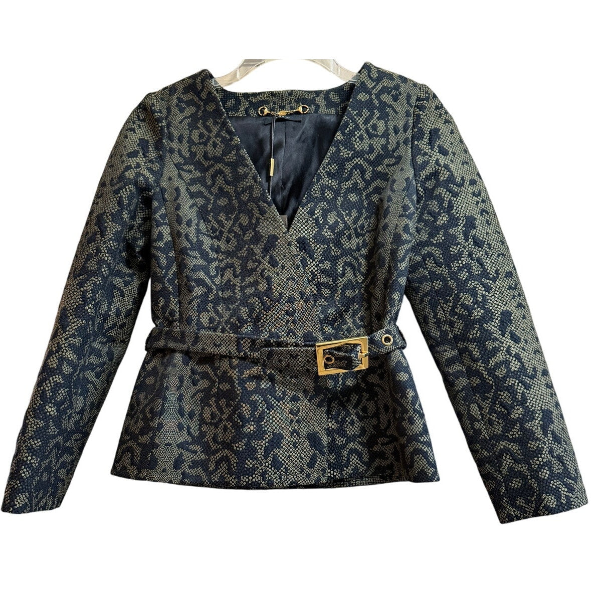 Gucci Python Snake Print Jacket w/ Belt Style 319227 size 40 - NWT - $2,750 MSRP