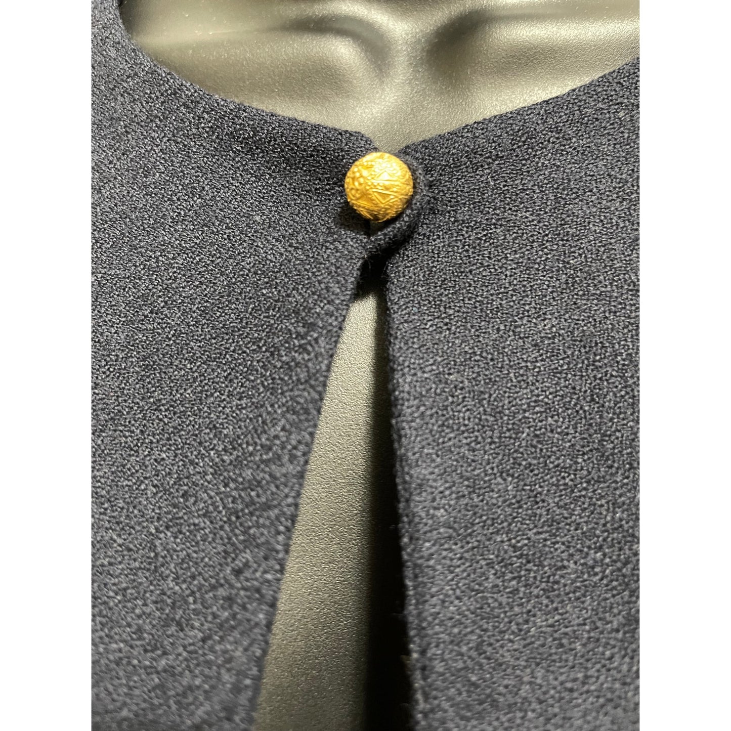 Vintage Harvé Benard by Benard Holtzman Navy Blue Overcoat