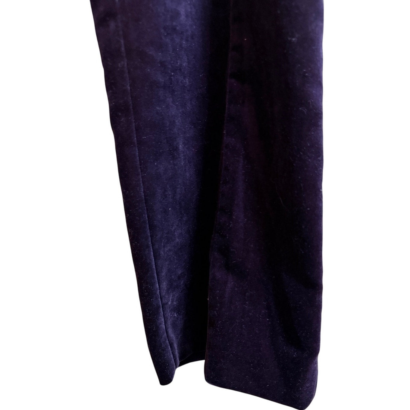 Fendi Deep Purple Velvet Straight Leg Pants - 33" Waist
