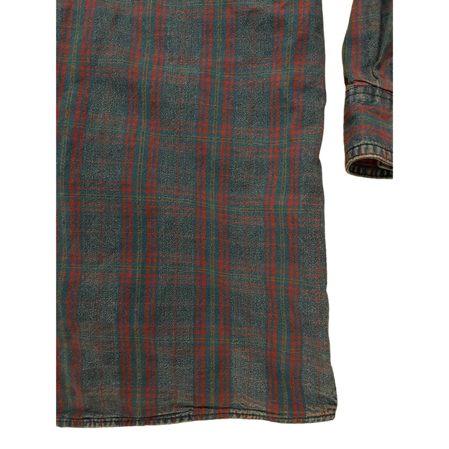 Vintage 90s Lee 100% Cotton Long Sleeve Plaid Button Front Shirt Men's Medium