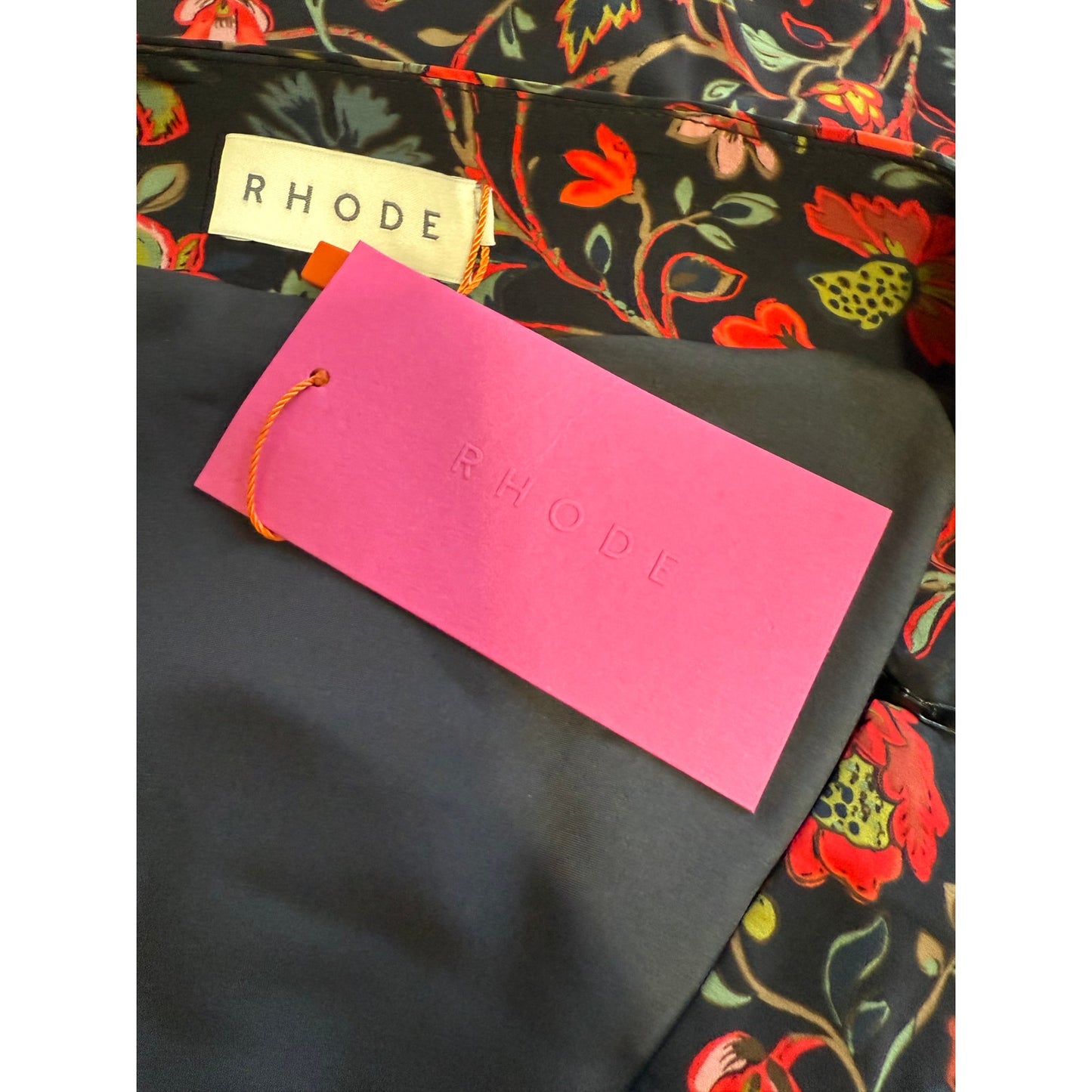 Rhode Tommy Skirt Black Vichy Rose Midi Skirt - NWT - Size 12 - $355 MSRP
