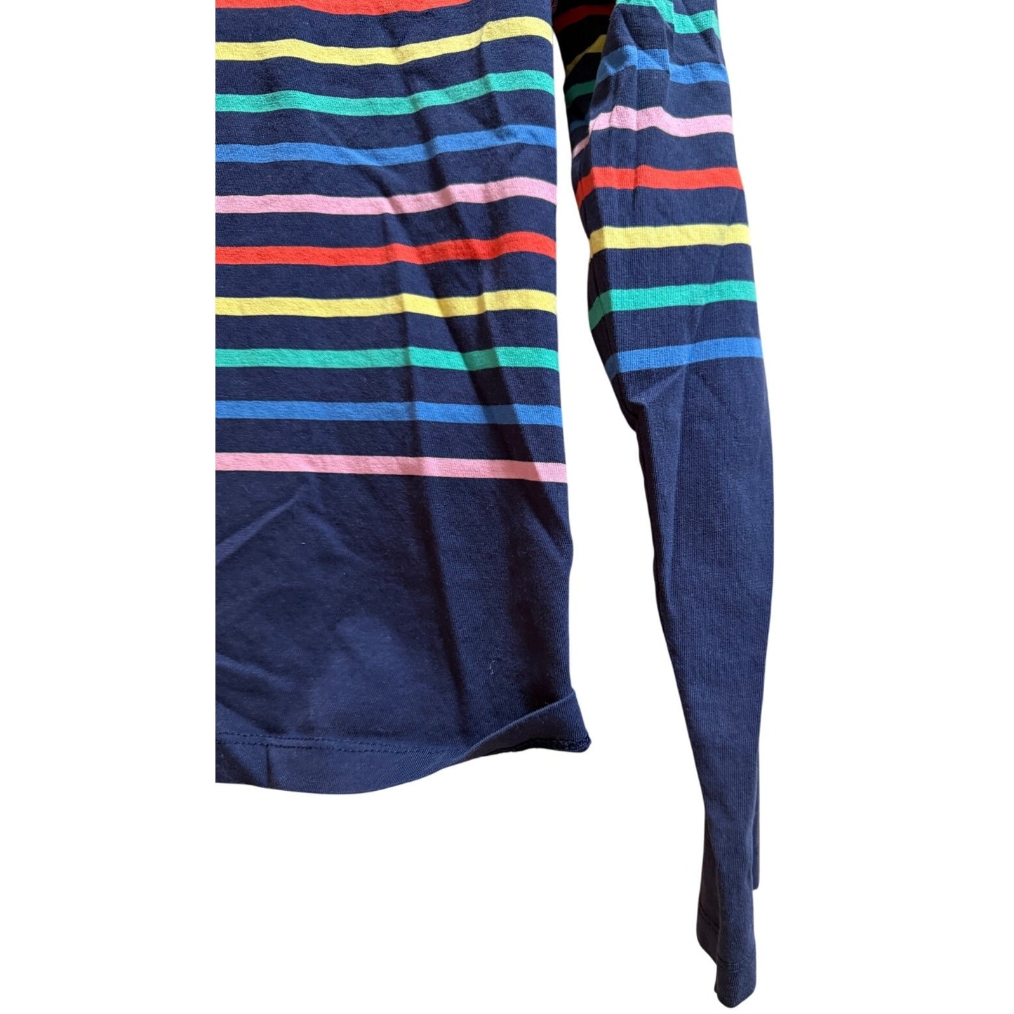 The Striped Sheep Navy & Multicolor Striped Long Sleeve T-shirt - Medium