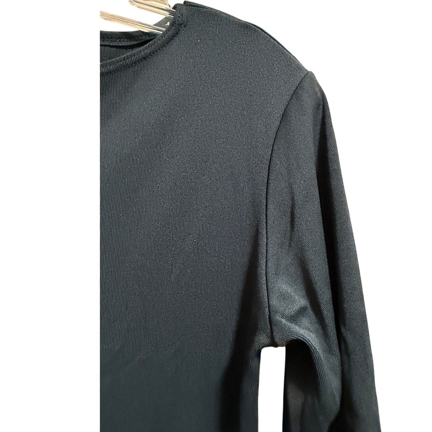 Central Park West 3/4 Sleeve Black Long Dress - Size Medium