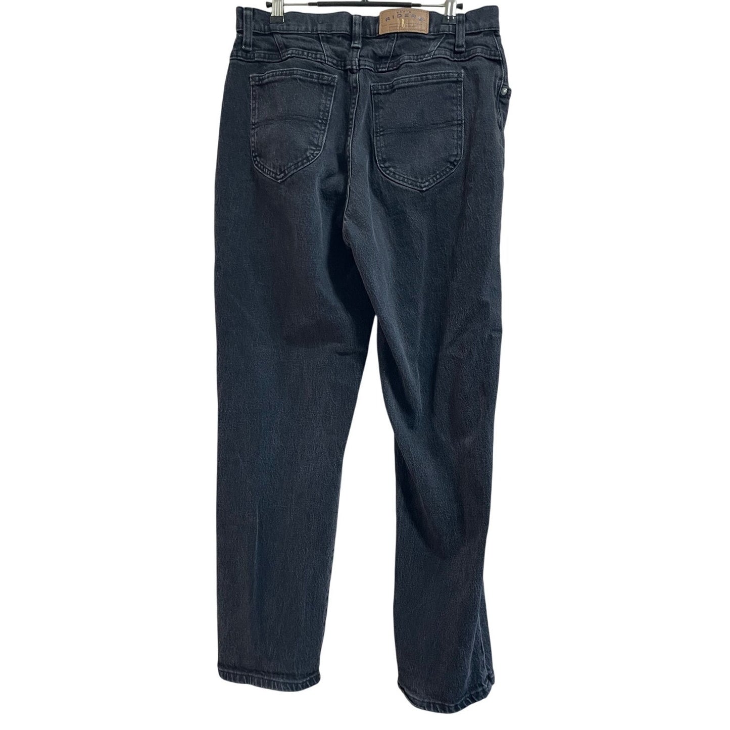 Vintage Black Denim Riders Straight Leg Denim Jeans - Size 12