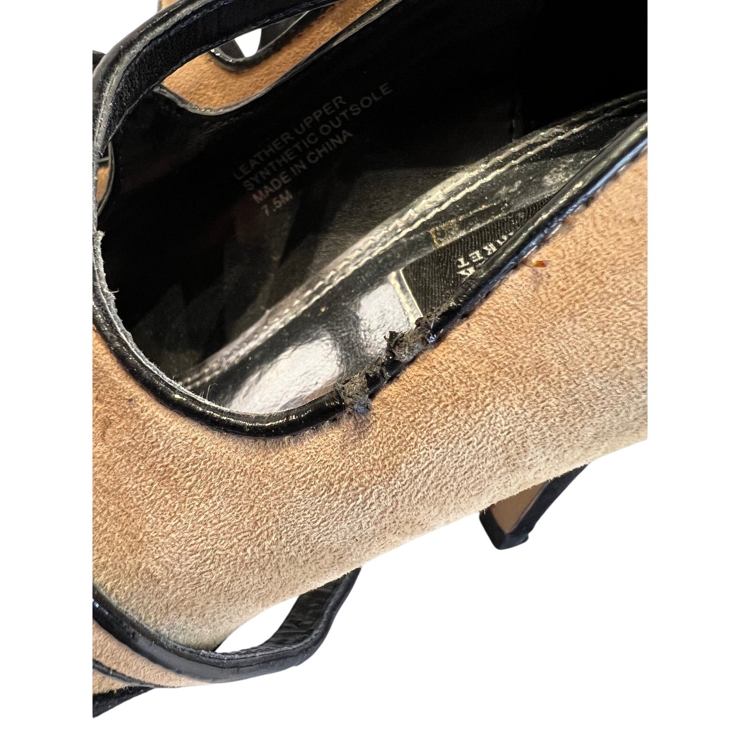 White House Black Market Tan & Black Leather Pumps - 7.5M