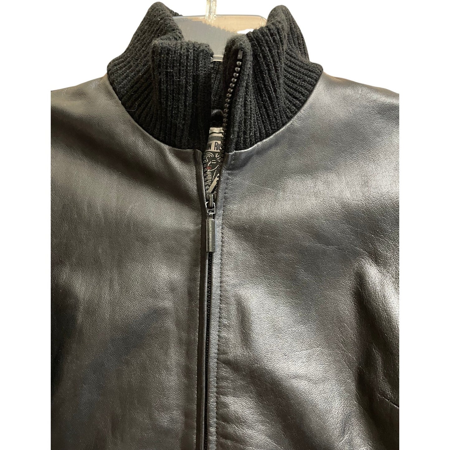 Vintage Marvin Richards Black Leather Jacket - Size Medium