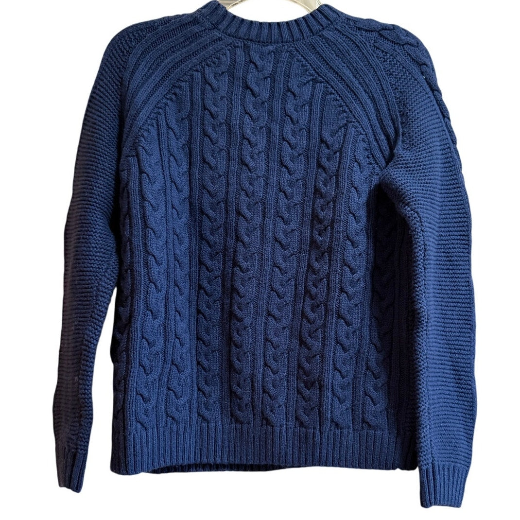 ABLE Clothing Dark Midnight Blue Claudette Cable Knit Sweater - NWT - Small